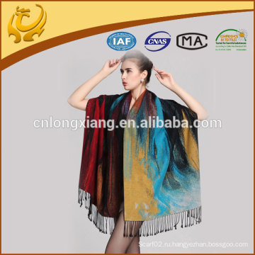 Большой Siez New Design Painting Silk Brushed Shawl